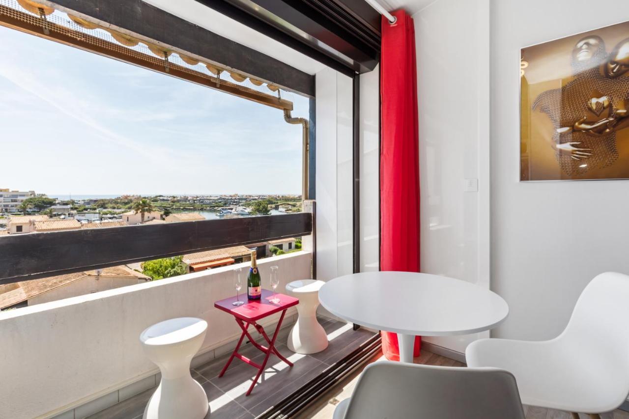 Studio Vue Mer Panoramique, Piscine Port Venus Village Naturiste 아그 외부 사진